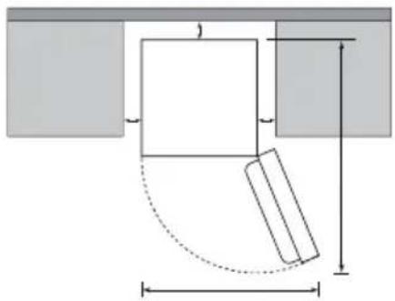 WINIA WRNH32NS - Espace minimum requis - 1