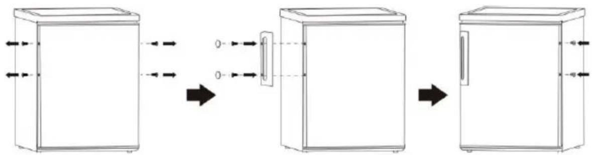 WINIA WRNH295S - Inversion du sens d'ouverture des portes - 14