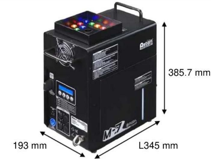 Antari M7X - Product Dimension - 1