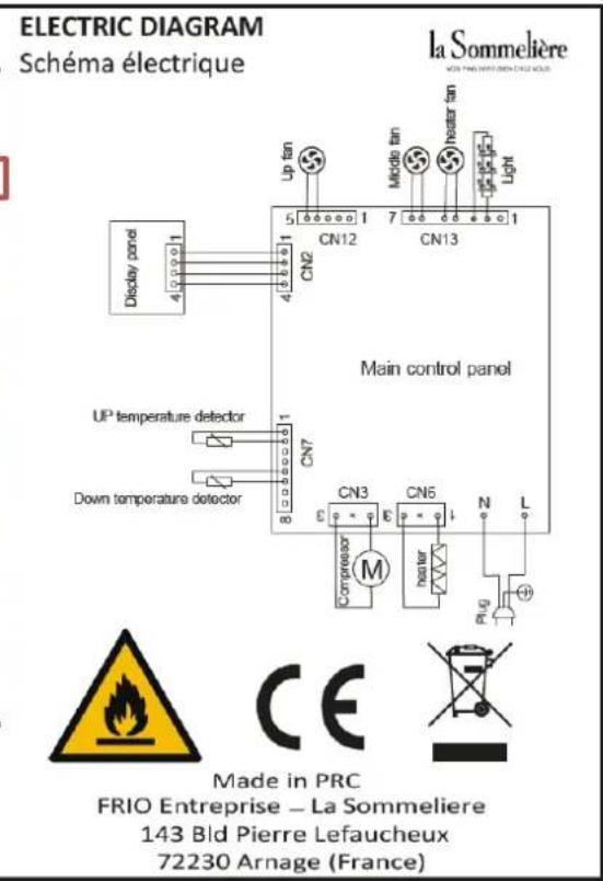 LA SOMMELIERE SLS90DZ - PLAQUE SIGNALÉTIQUE - 1