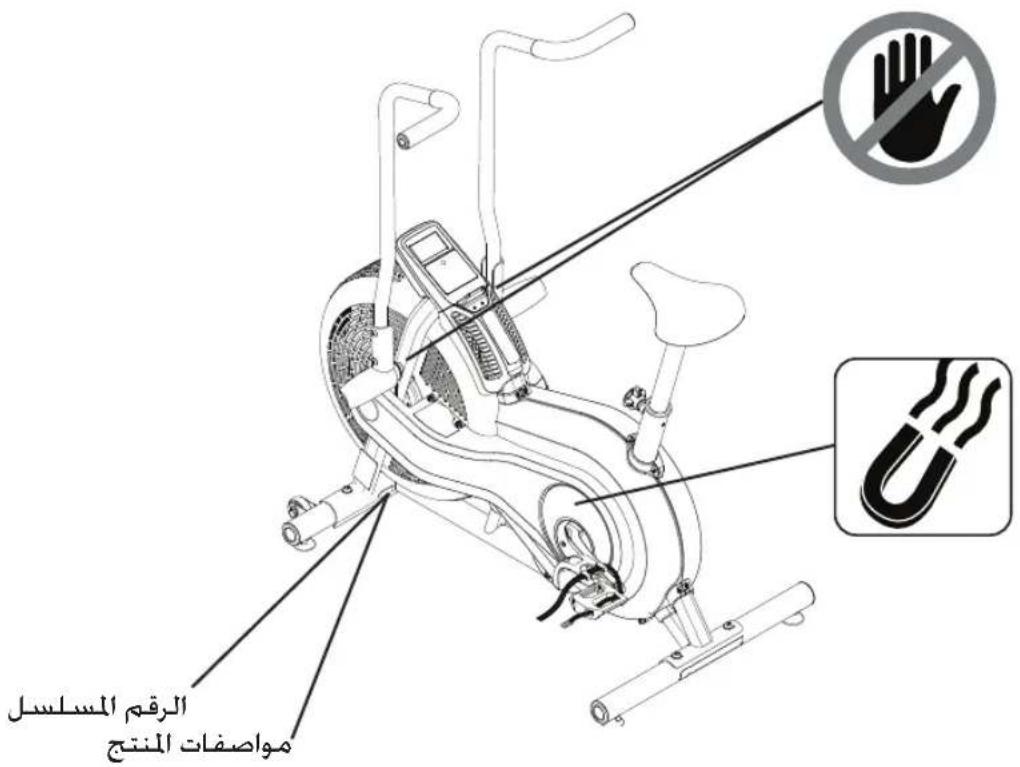 Schwinn AD2i - رقعات السلامات التجذيرية والرقم المسلسل - 1