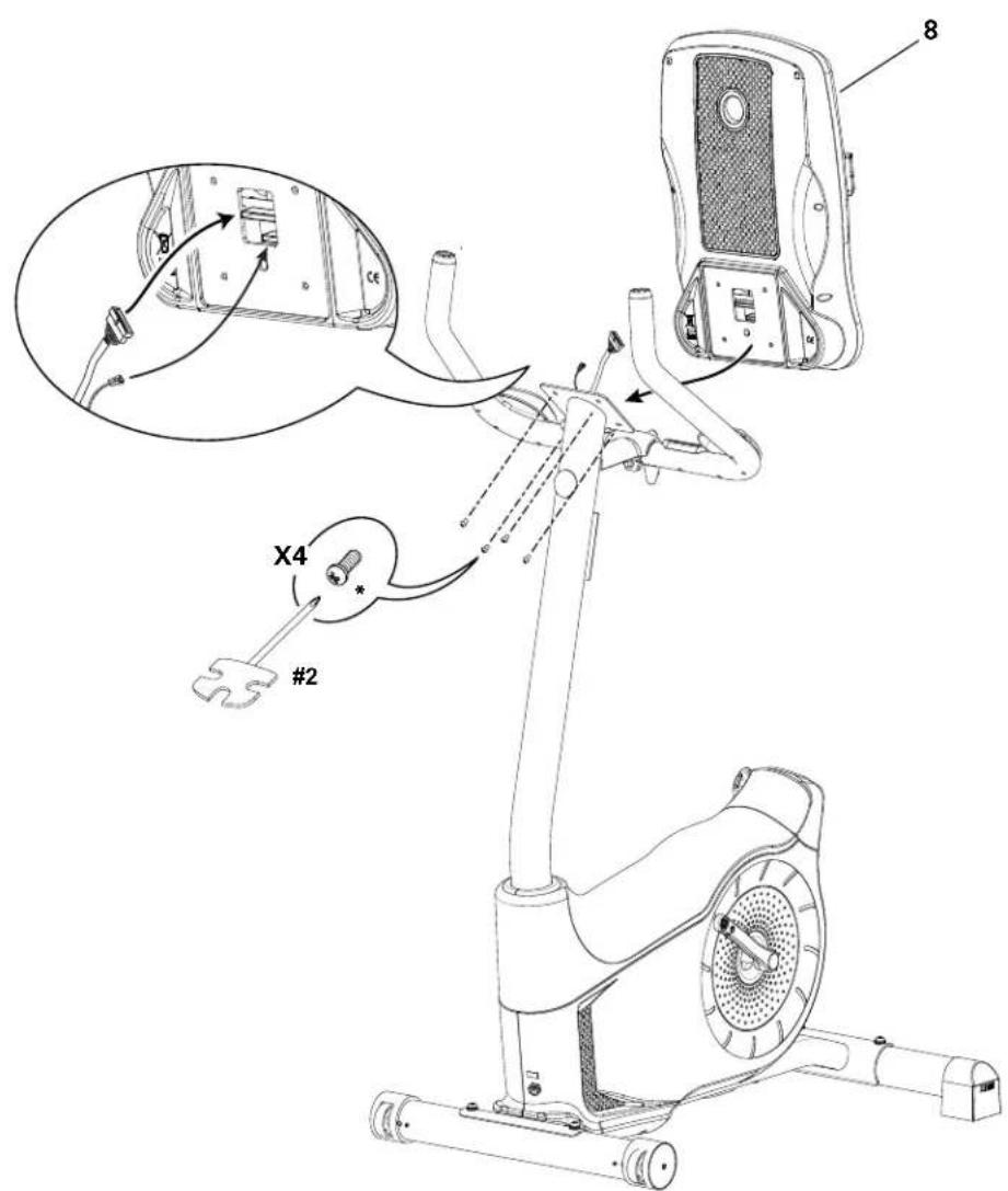 Schwinn 170i - Installes la console sur le tube - 2