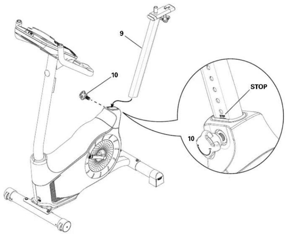 Schwinn 170i - Installer le tube de selle sur le châssis - 1