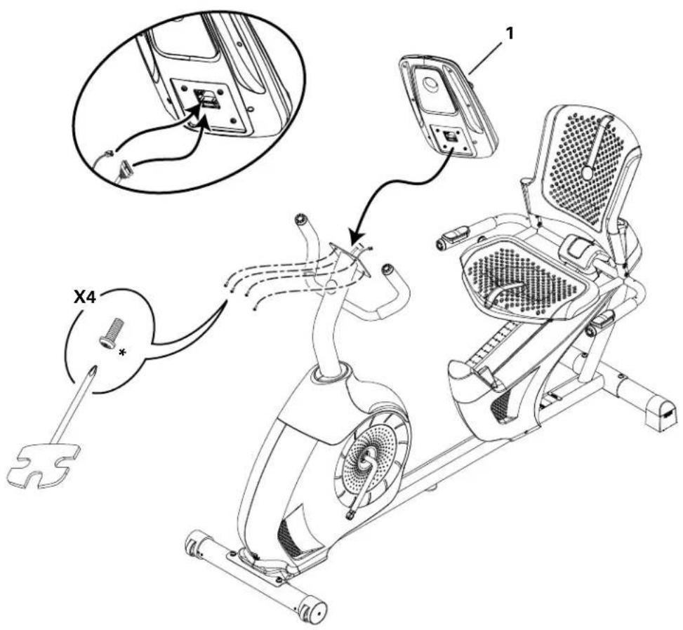 Schwinn 230i - Connexion des câbles et arrimage de la console au cadre - 1