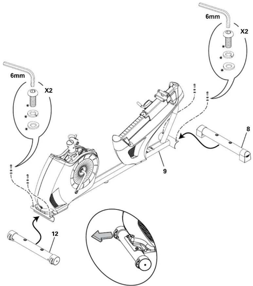 Schwinn 230i - Arrimage du stabilisateur avant au cadre - 1