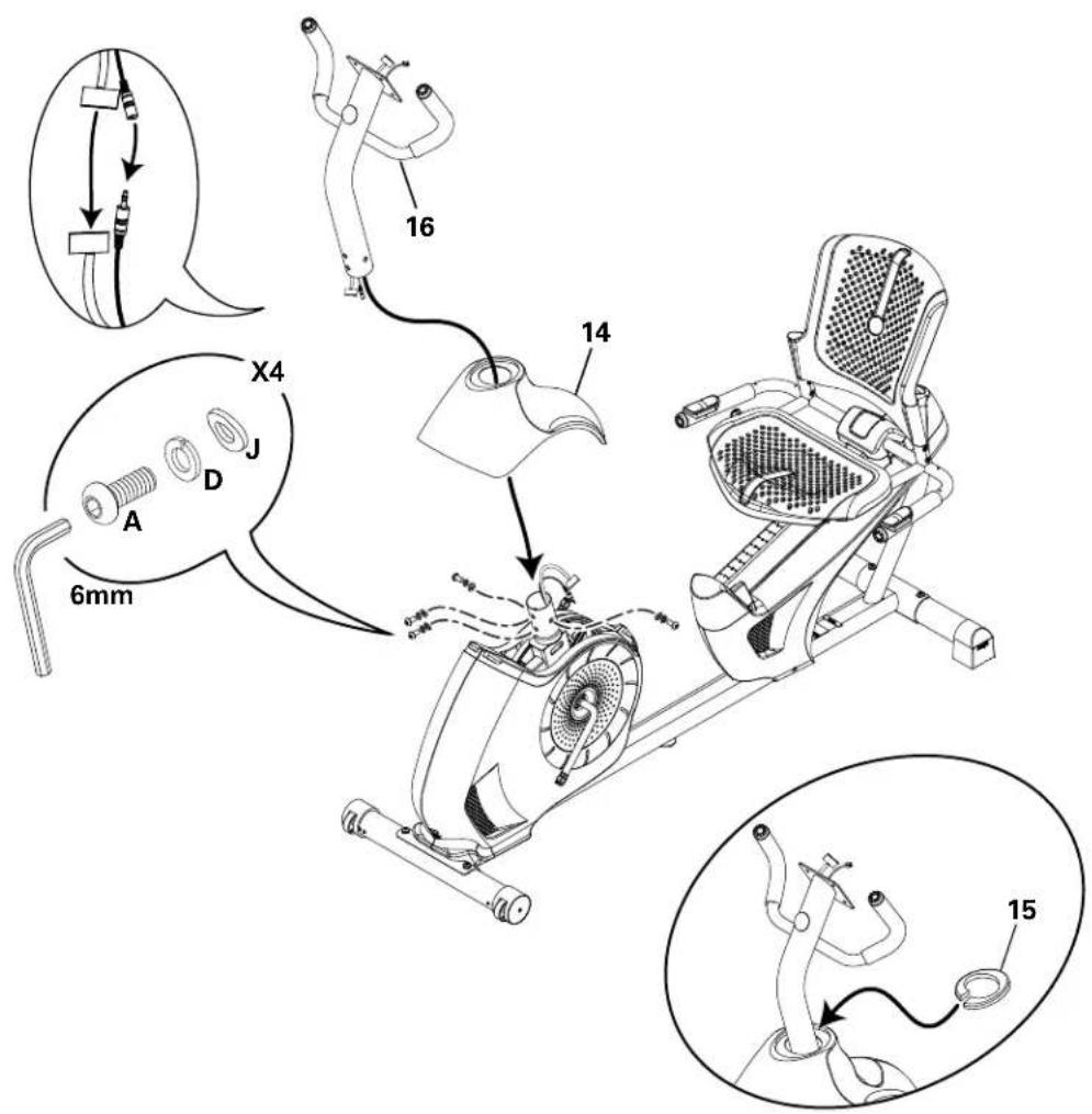 Schwinn 230i - Arrimage du tube de la console au cadre - 1