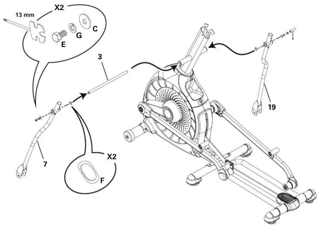 Schwinn 470i - Connectez le câble et arrimez le tube de la console au châssis - 3