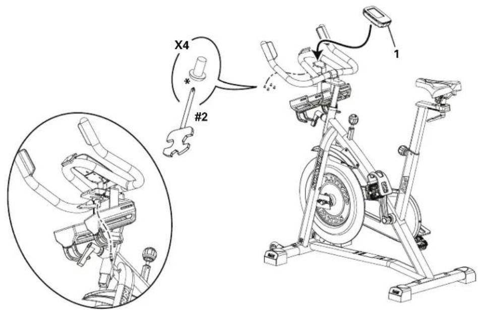 Schwinn 800IC - Arrimez la console au châssis - 1
