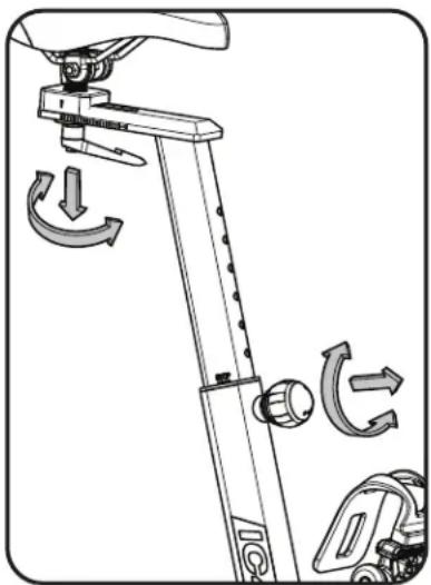 Schwinn 800IC - Position du pied/réglage de la bride - 1