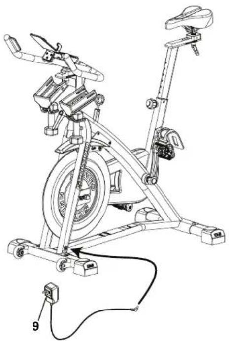 Schwinn 800IC - Arrimez l'adaptateur AC au châssis - 1