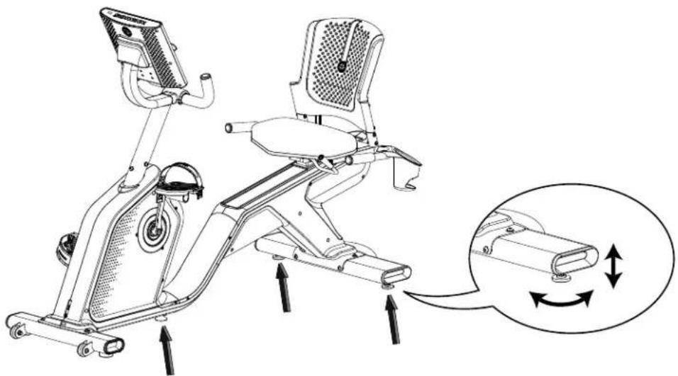 Schwinn 590R - Nivelage de l'appareil - 2