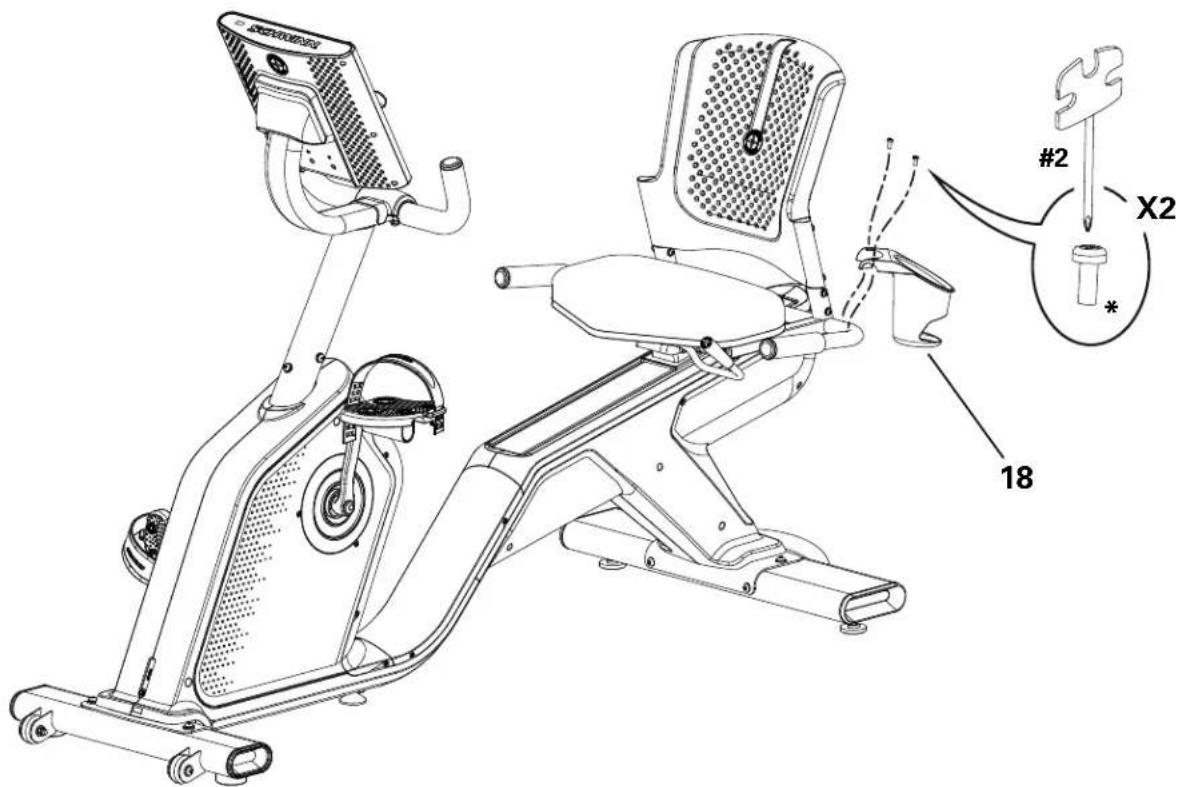 Schwinn 590R - Fixez le porte-gobelet à l'assemblage du cadre - 1