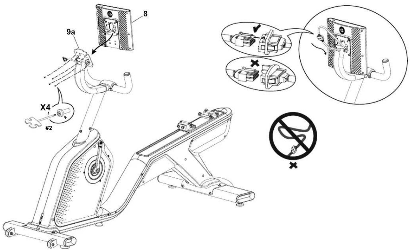 Schwinn 590R - 5B. Installez l'assemblage de la console sur le montant de la console - 1