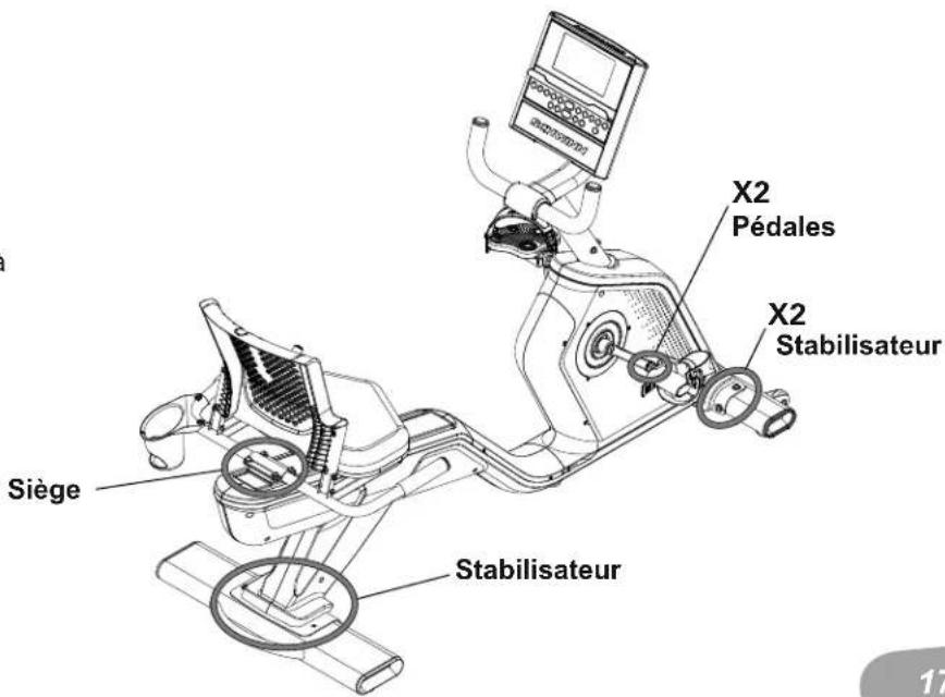 Schwinn 590R - Branchez l'adaptateur CA à l'assemblage du cadre - 3