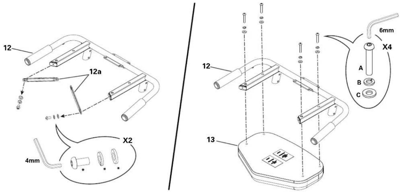 Schwinn 590R - Retirez les jambes de soutien de cadre du siège et fixez le coussin du siège - 1