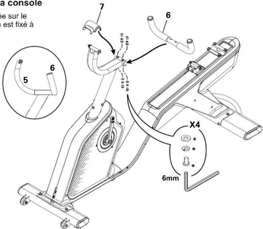 Schwinn 590R - Fixez le guidon au montant de la console - 1
