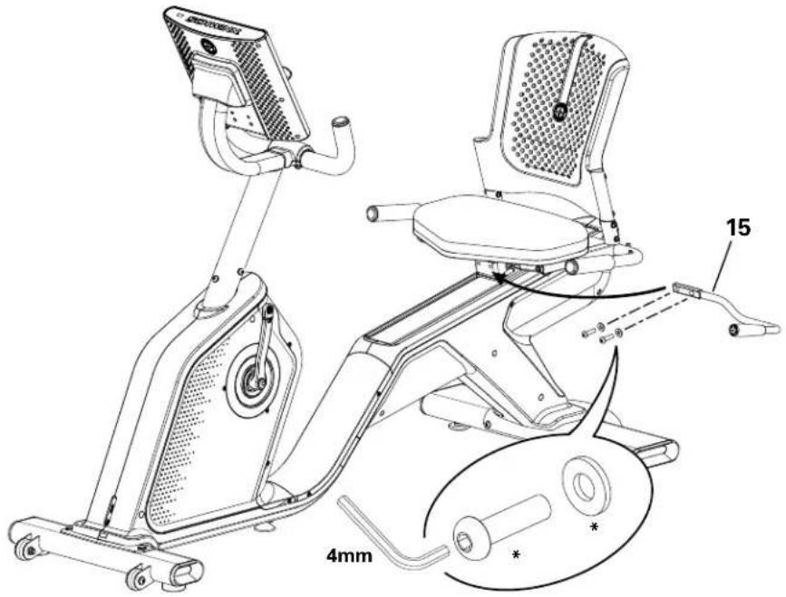 Schwinn 590R - Fixez la manette de réglage du siège - 1