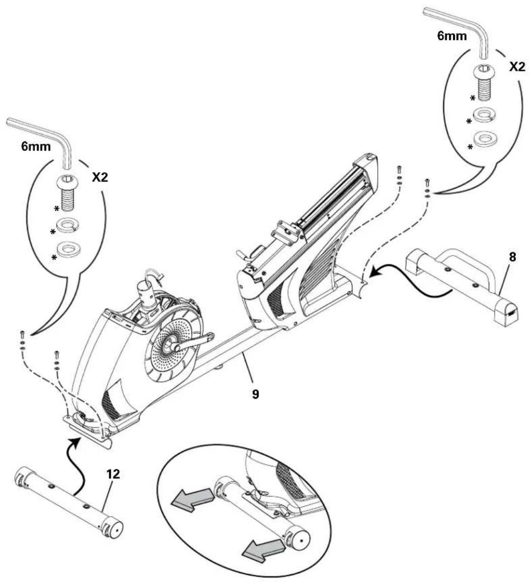 Schwinn 570R - Arrimage du stabilisateur avant au cadre - 1