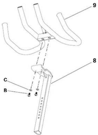 Schwinn IC2 I - Arrimez les stabilisateurs au cadre - 3