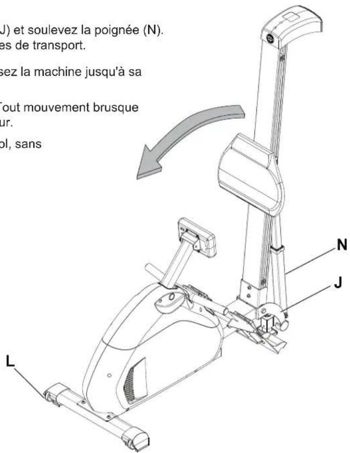 Schwinn Rower - Comment déplacer et ranger la machine - 5