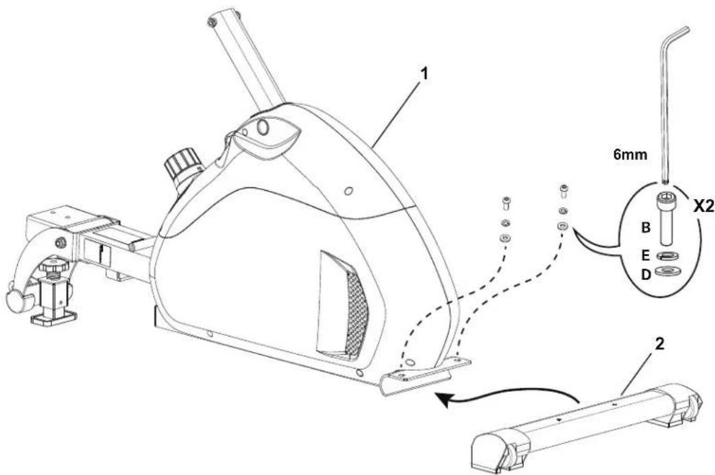 Schwinn Rower - Arrimez le stabilisateur avant au châssis - 1