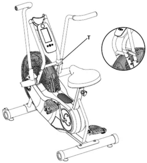 Schwinn AD6 - Verriegelung der Lüftereinheit / Aufbewährung - 2
