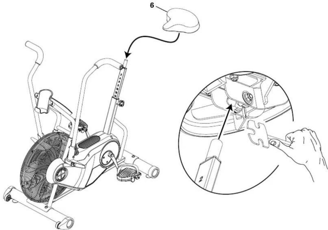 Schwinn AD6 - Fissare il sedile al reggisella - 1