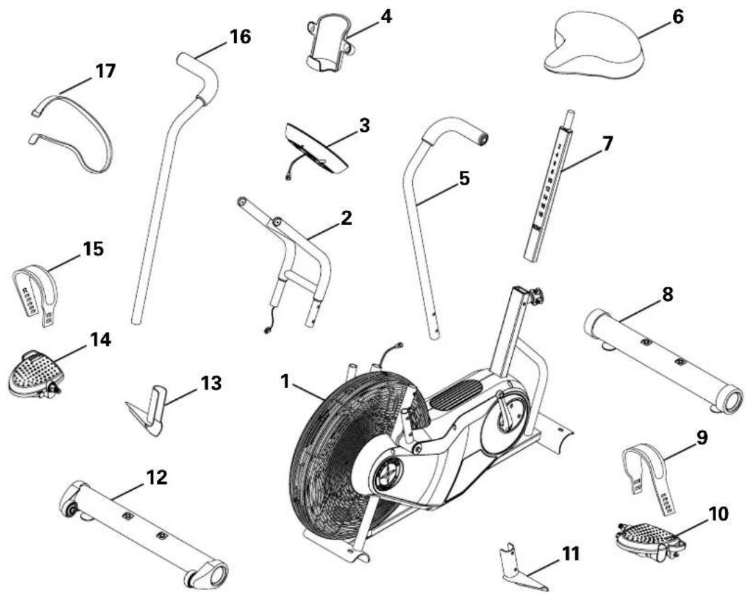 Schwinn AD6 - MONTAGEMATERIAL UND WERKZEUGE ENTHALTEN - 1