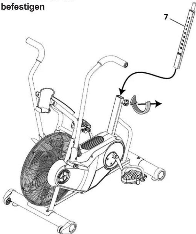 Schwinn AD6 - Fußstützen und Lenkerarme an der Rahmenbaugruppe befestigen - 2