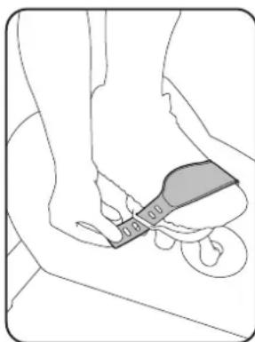 Schwinn AD6 - Posicao dos pés/regulação das correias dos pedais - 2