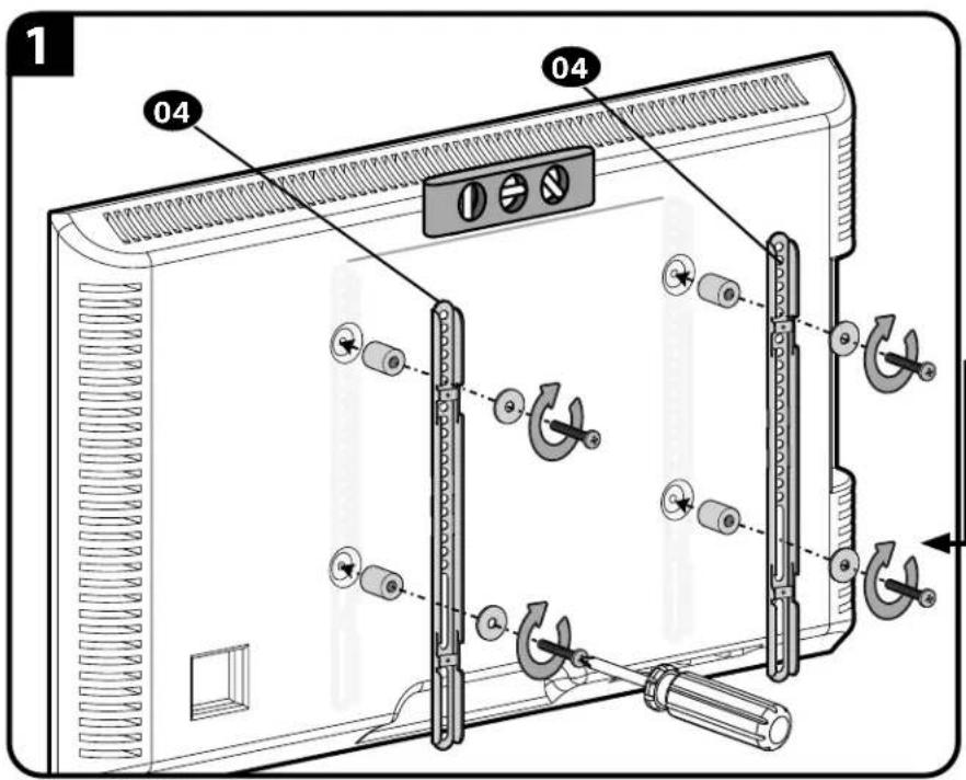 Secura QLF425B2 - Attach Vertical TV Brackets to Your TV - 1