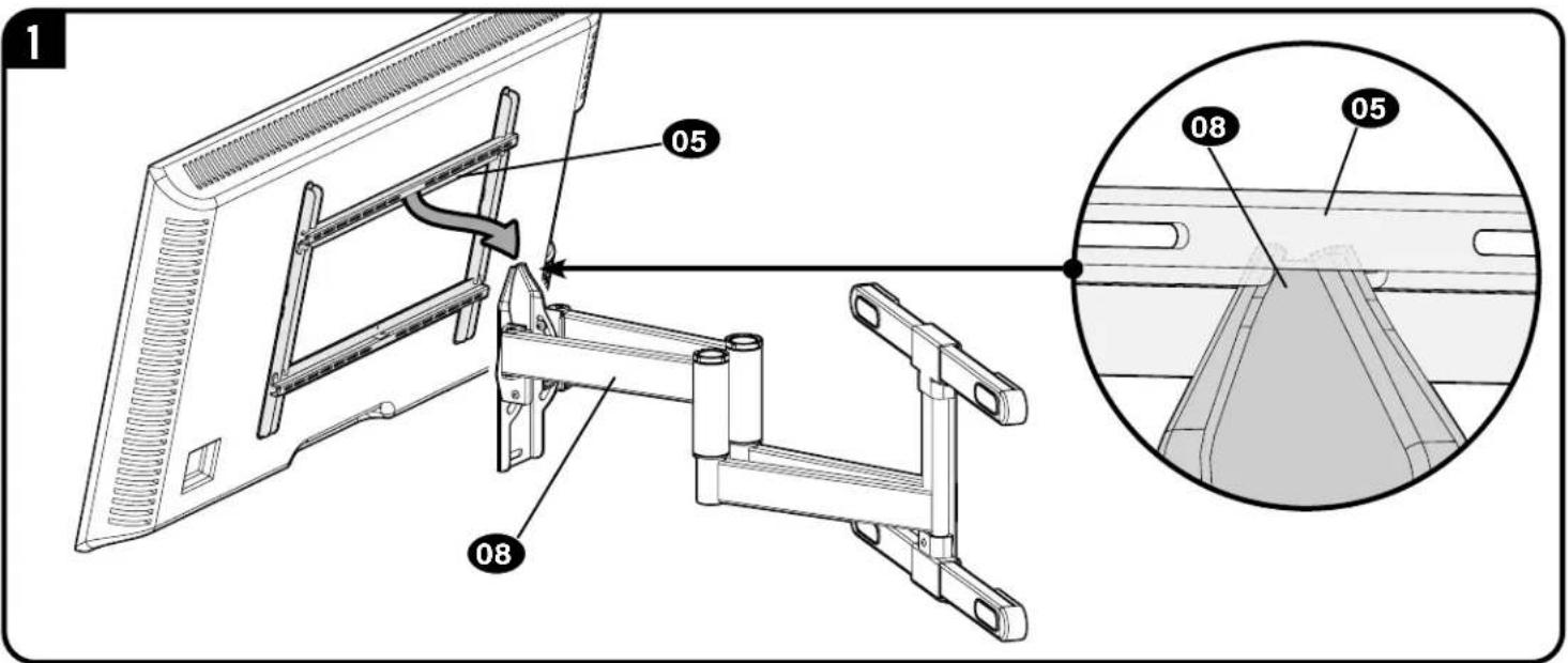 Secura QLF425B2 - STEP 3 Attach TV to Arm Assembly - 4