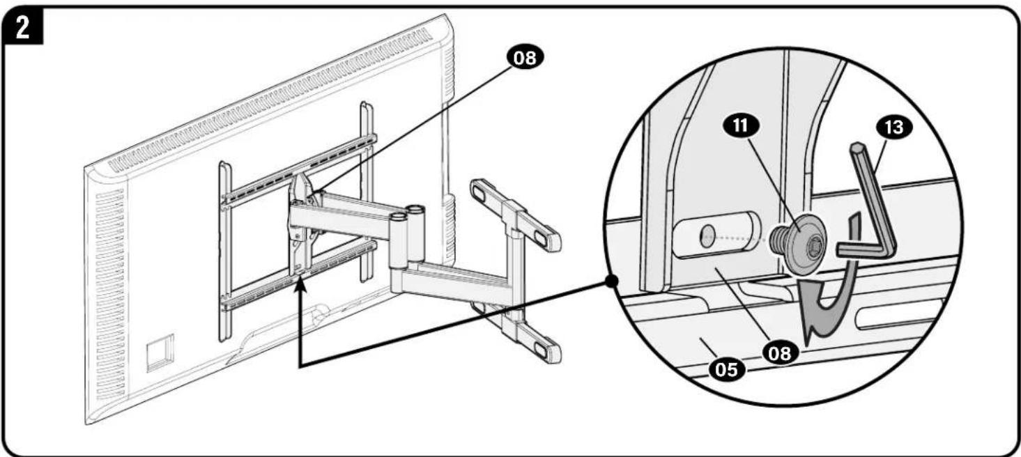 Secura QLF425B2 - STEP 3 Attach TV to Arm Assembly - 5