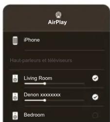 DENON AVRS970H - Appuyez sur l'icône airplay pour sélectionner cet appareil. - 2