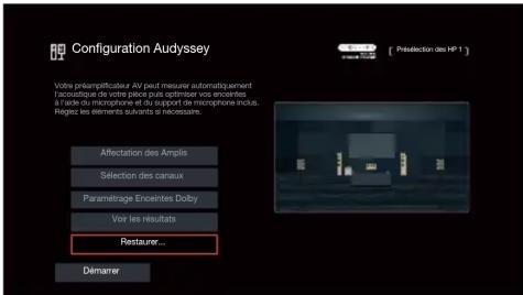 DENON AVRS970H - Retour aux réglages “conf. audyssey® - 1