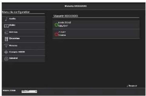 MARANTZ Cinema 50 - Lorsque le menu principal est affiché dans un navigateur internet, cliquez sur l'élément de menu que vous voulez utiliser. - 3