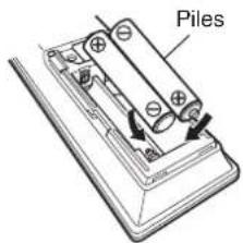 MARANTZ Cinema 50 - Insertion des piles - 2