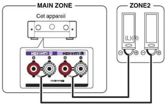 MARANTZ Cinema 50 - Connexion 2: connexion à l'aide d'une borne de sortie d'enceinte - 1