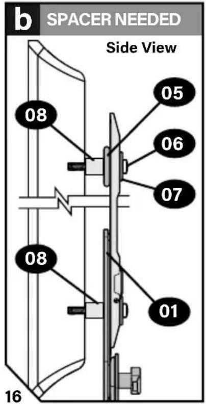 b SPACER NEEDED Side View 05 06 07 08 01 16