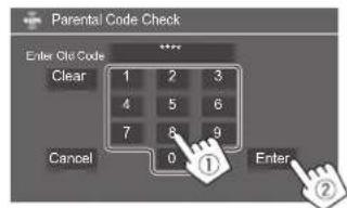 JVC KWM788BH - Modification du code parental - 2