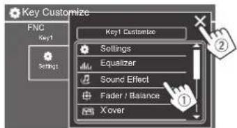 JVC KWM788BH - Ajustez l'élément si des étapes - 2