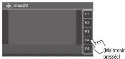 JVC KWM788BH - Choisissez un numéro de préreglage à mémoriser. - 1