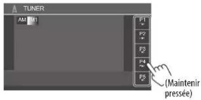 JVC KWM788BH - Choisissez un numéro de préreglage à mémoriser. - 1