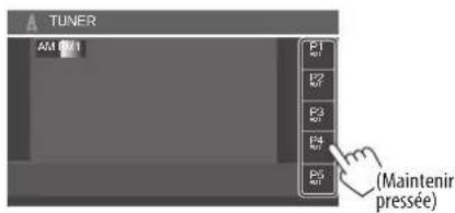 JVC KWM788BH - Choisissez un numéro de préréglage à mémoriser. - 1