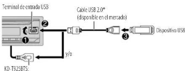 JVC KDT925BTS - Conecte un dispositivo USB - 1