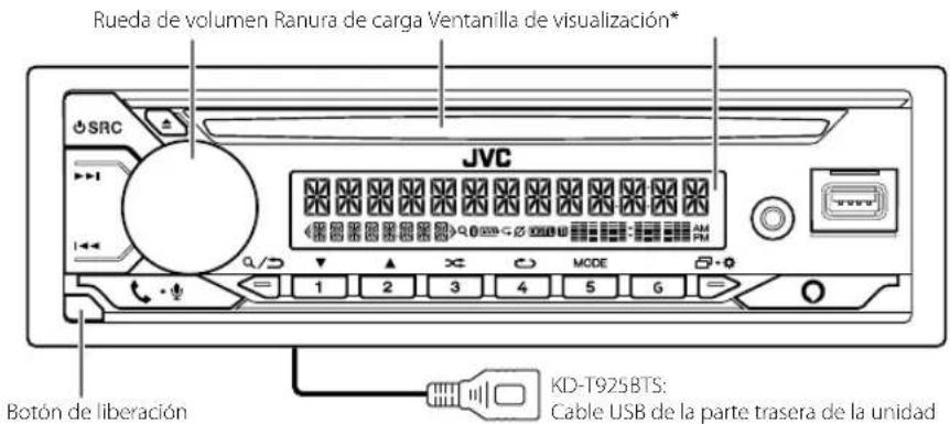 JVC KDT925BTS - Placa frontal - 1