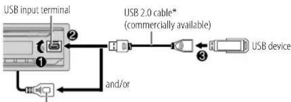 JVC KDT925BTS - Connect a USB device - 1