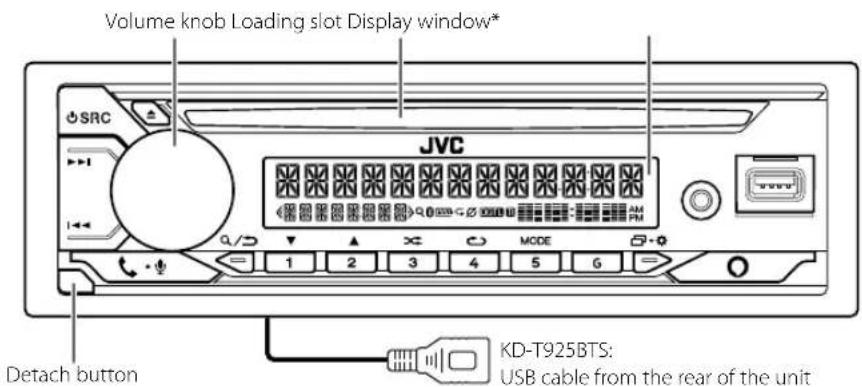 JVC KDT925BTS - Faceplate - 1