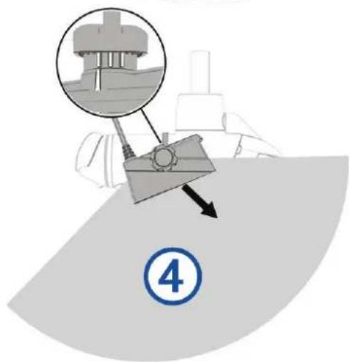 GARMIN LiveScope Plus LVS34 - Orientation du support pour le barillet du moteur électrique - 4