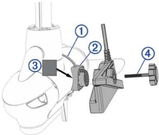 GARMIN LiveScope Plus LVS34 - Installation de la sonde sur un barillet de moteur électrique - 2